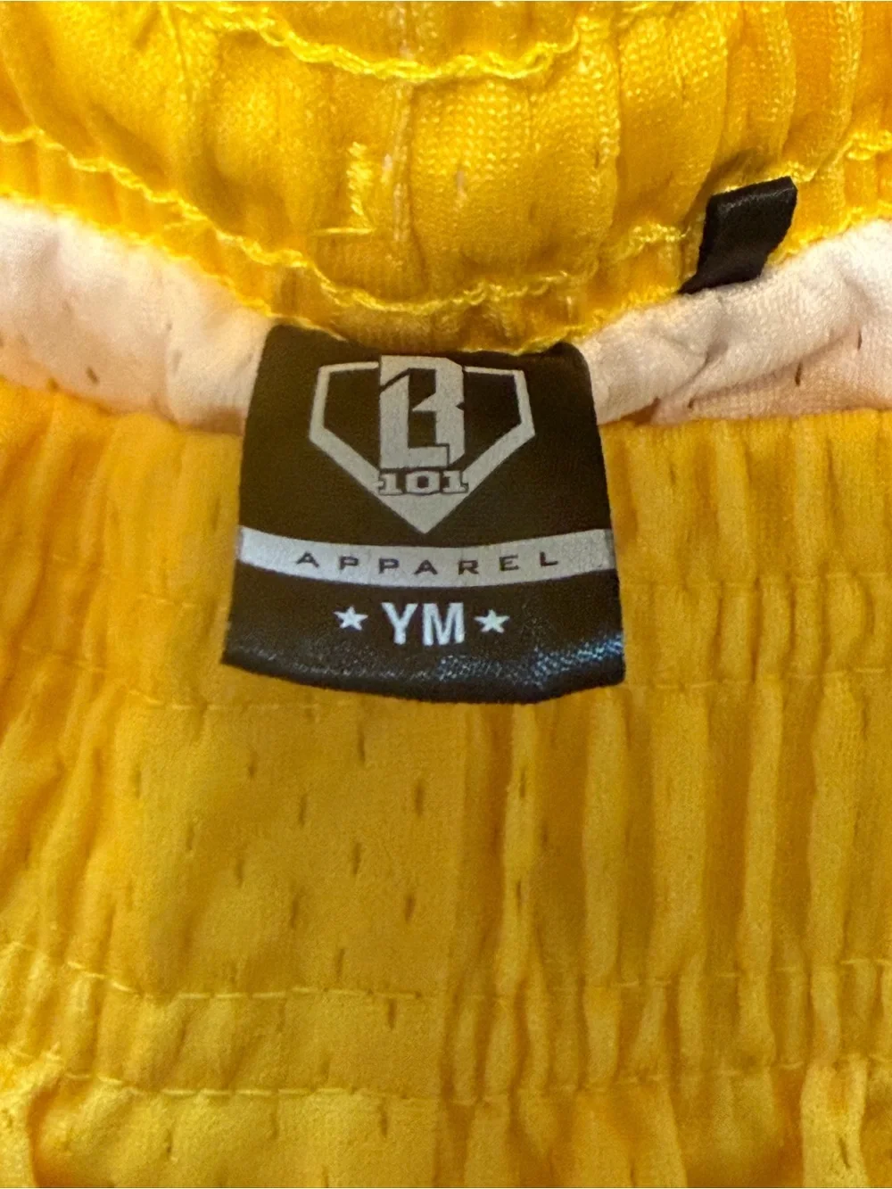 Unbranded Kids Yellow Athletic Shorts with Black Stripe Detail